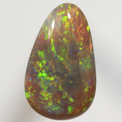 SOLID SEMI BLACK OPAL Bright sparkles of green with a touch of orange